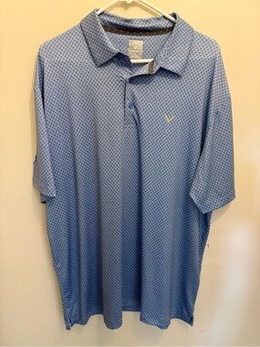 Callaway Light Blue Micro-Dot Golf Polo